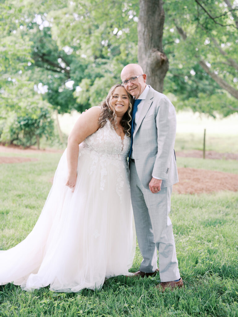 Daddy Daughter first look on wedding day in Charlotte NC
