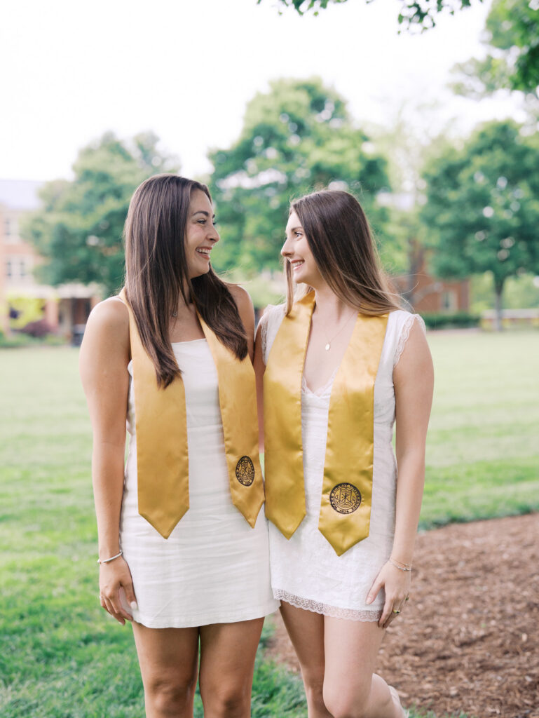 Wake Forest senior photos with natural light and candid expression