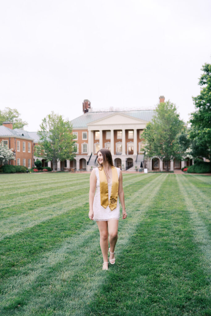 Wake Forest grad session with relaxed and fun posing