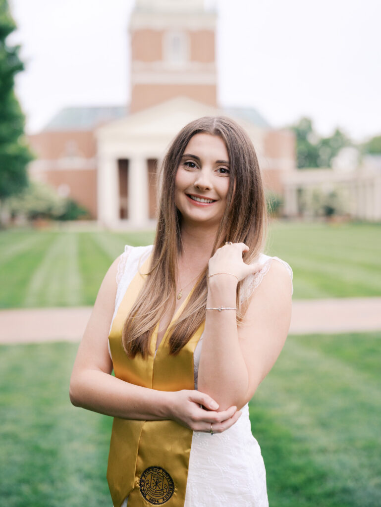 Wake Forest grad session with relaxed and fun posing