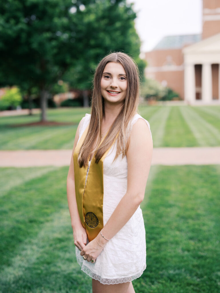 Wake Forest grad session with relaxed and fun posing