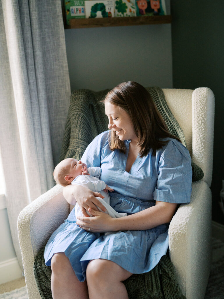 newborn baby boy olive green nursery High Point area