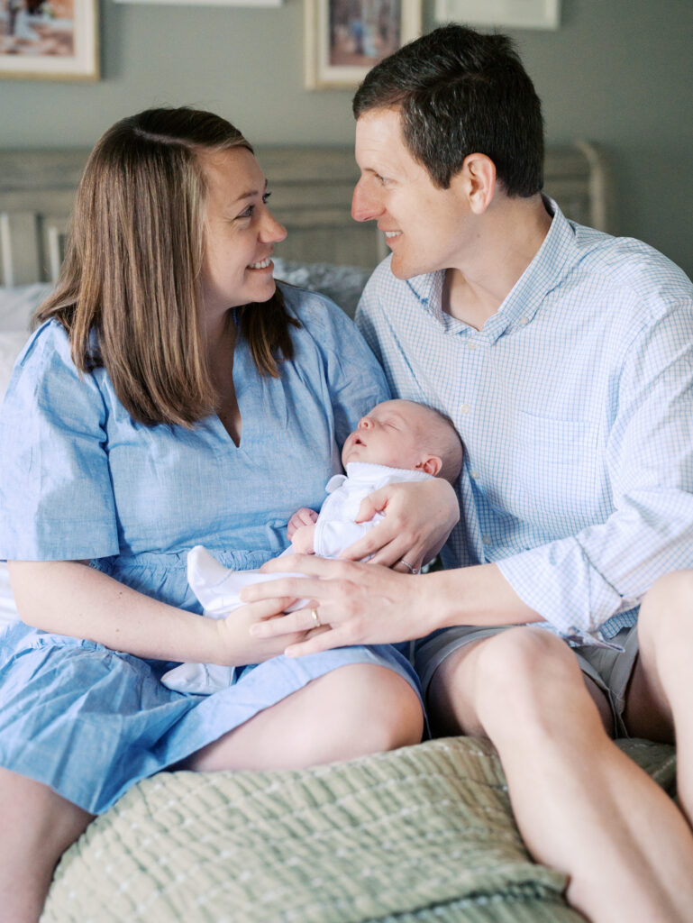 newborn baby boy natural light in-home session Triad NC