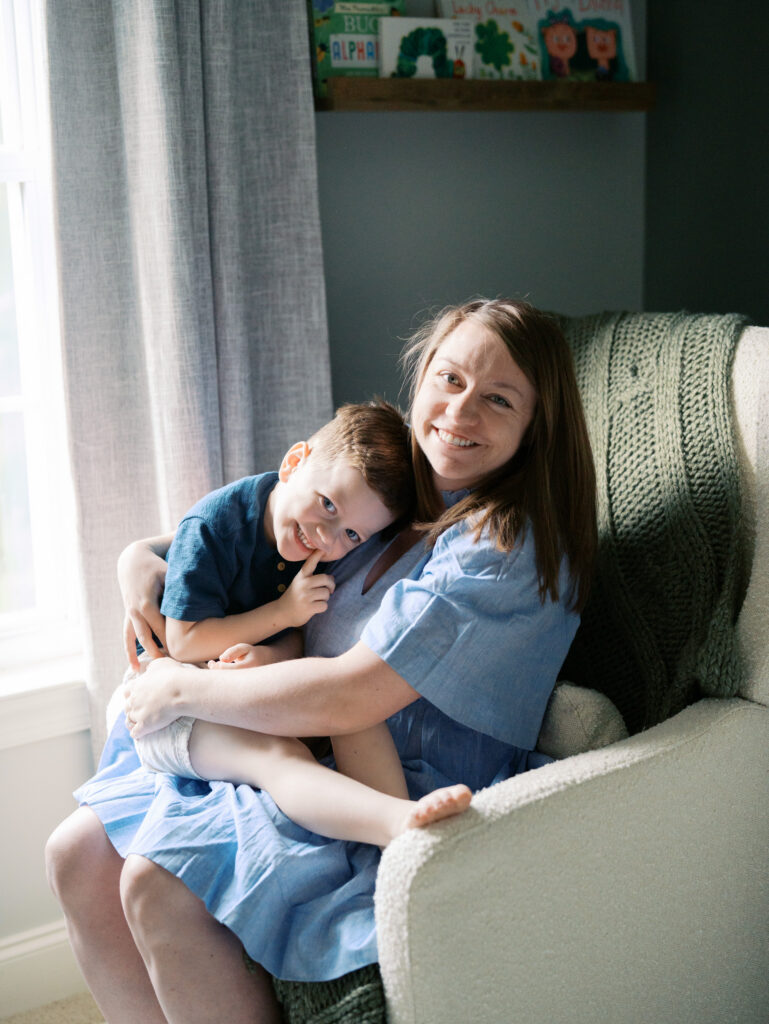 newborn baby boy natural light in-home session Triad NC